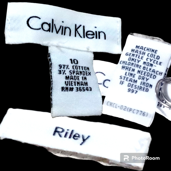 Vintage, Calvin Klein Riley Pants, Women's Size 10, Beige, Pinstripes, 5 Pockets - Picture 11 of 12